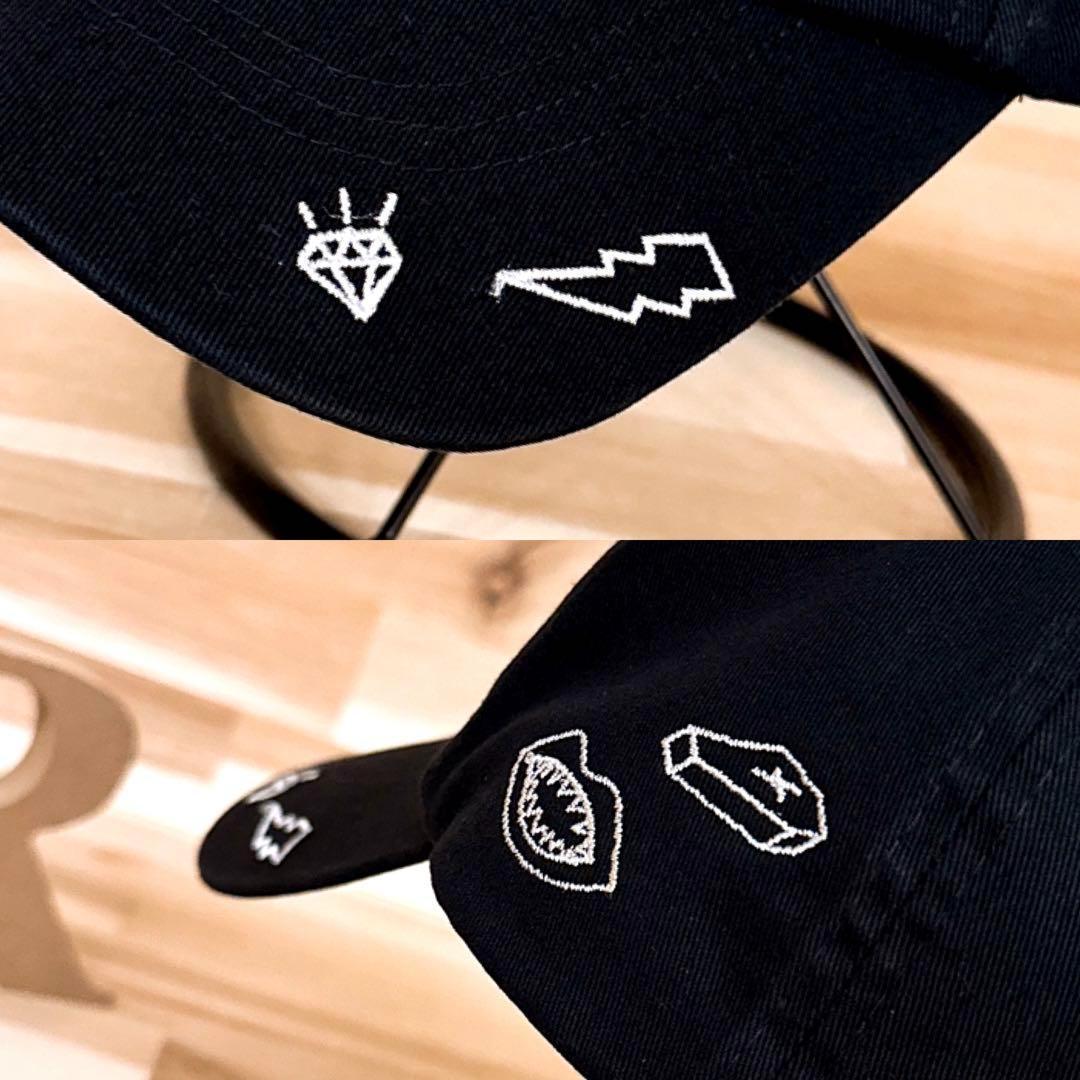 【アザストーキョー】AZS 刺繍デザイン SICK キャップ モノトーン 黒×白