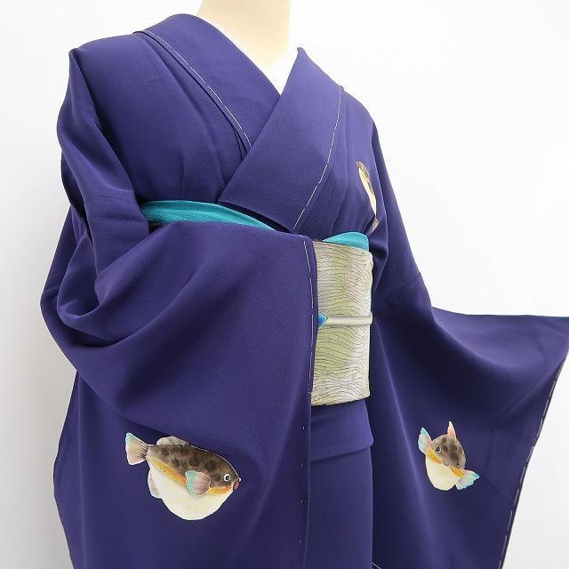 新品 フグ 着物“愛らしくも大人びて”仕付け糸付 トールサイズ 付下げ 5390