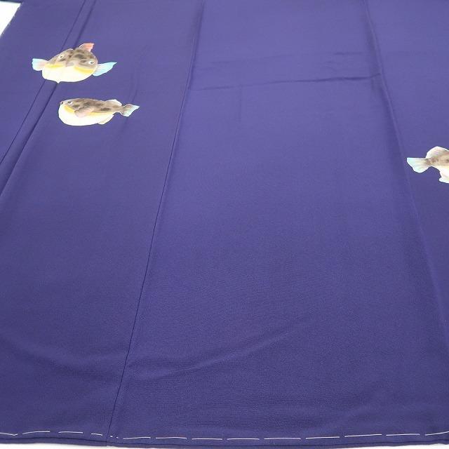 新品 フグ 着物“愛らしくも大人びて”仕付け糸付 トールサイズ 付下げ 5390