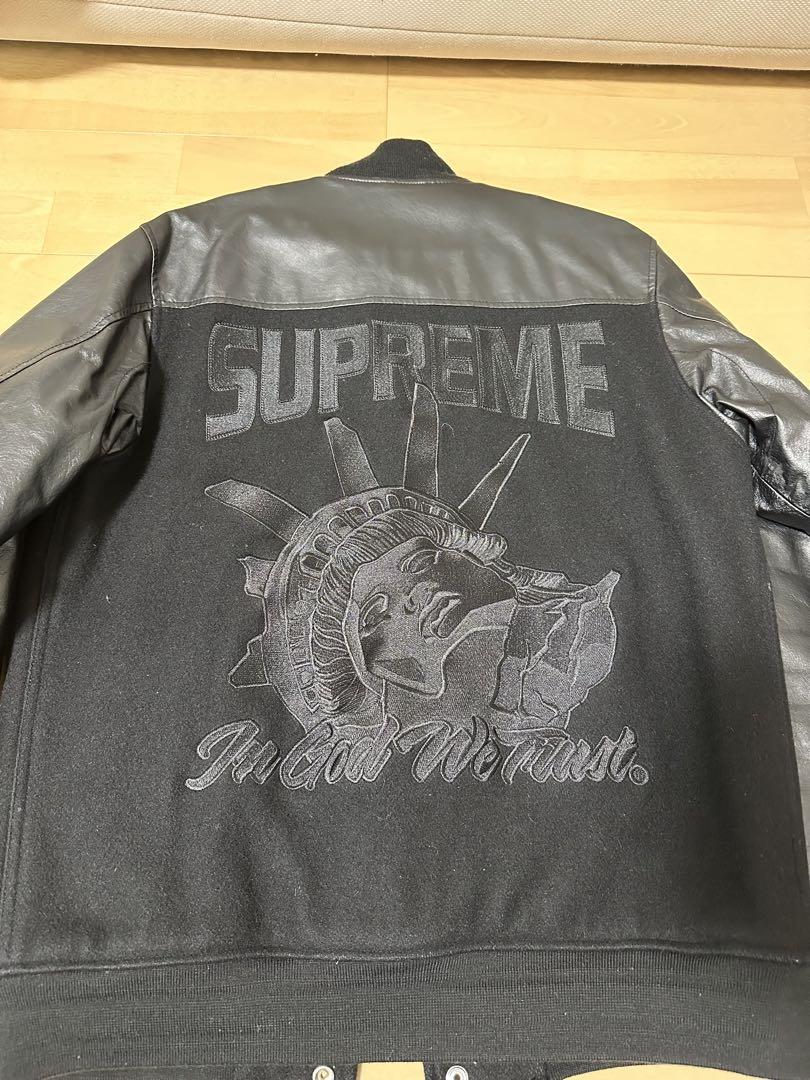 Supreme 07AW 自由の女神 varsity jacket - メルカリ Supreme 07AW 自由の女神 varsity jacket - メルカリ