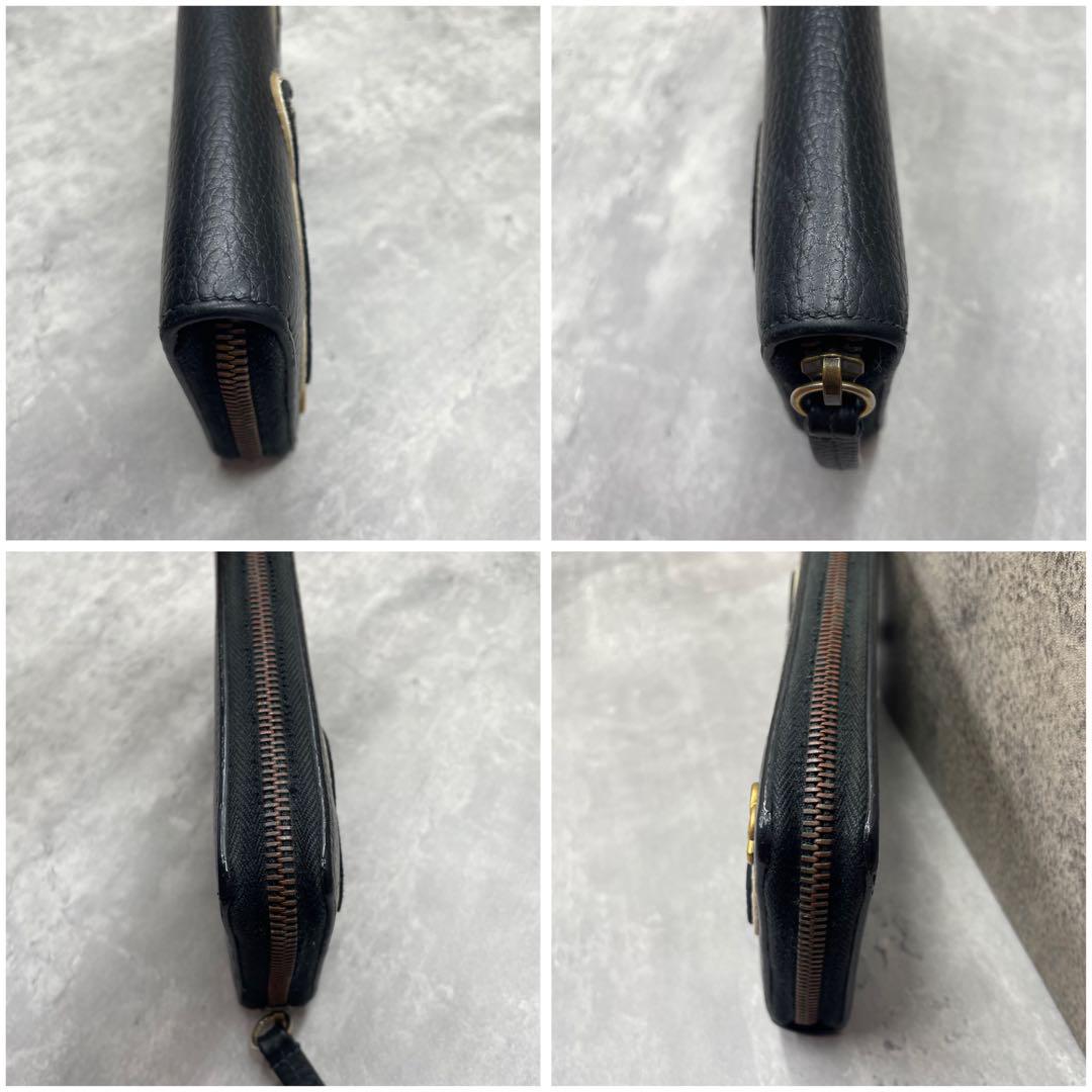 希少！GUCCI UFO刺繍 長財布 ブラック クーリエ