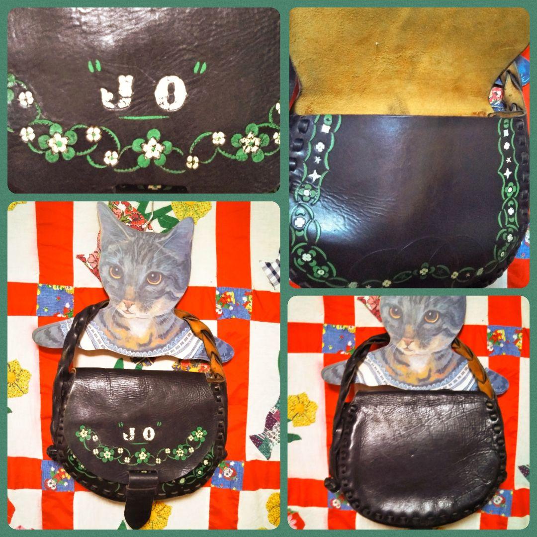 最新エルメス ♥70svintage✽型押しレザーヒッピーバッグ♥ バッグ