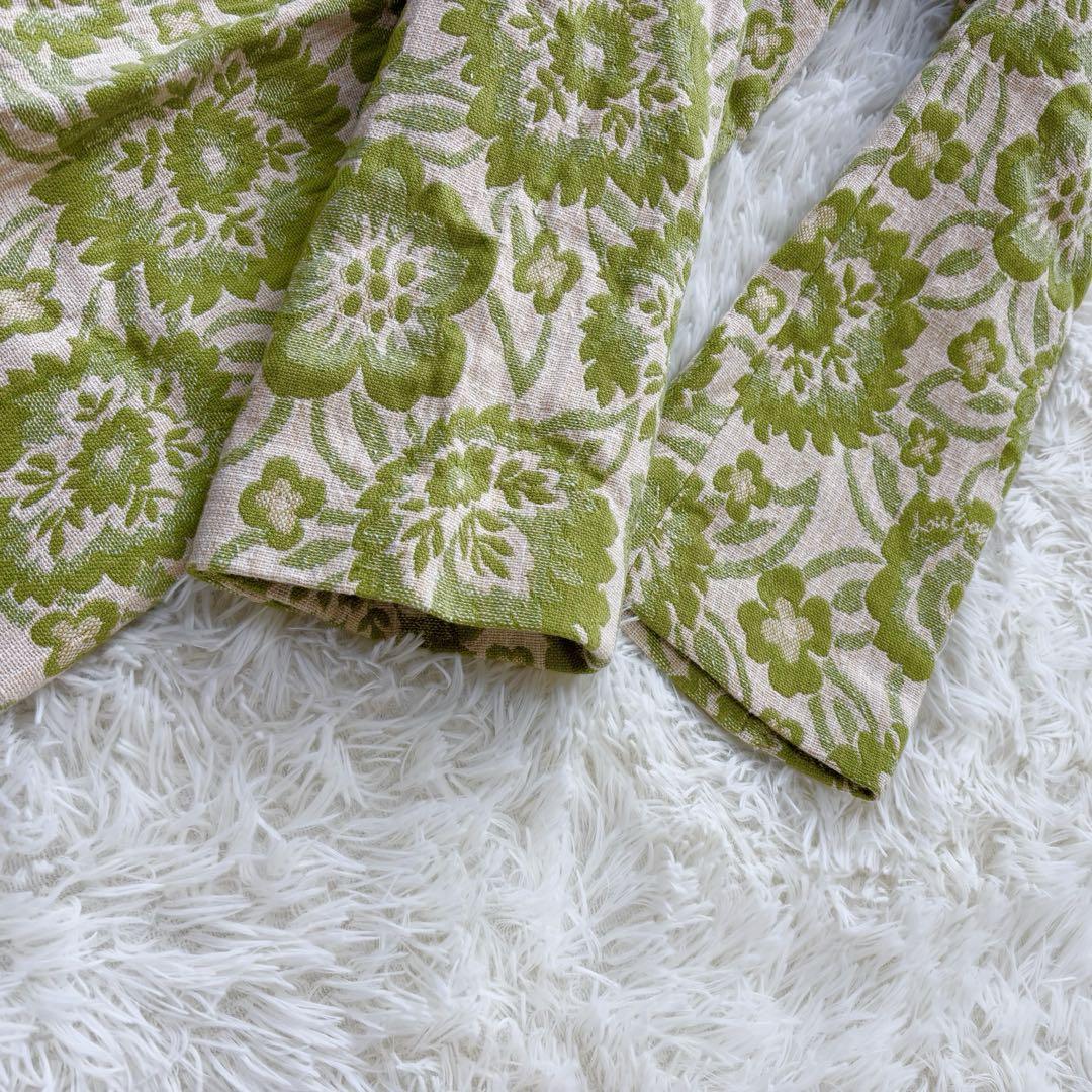 Lois CRAYON ✨新品　コサージュ付　総刺繍　花柄　比翼コート　Aライン