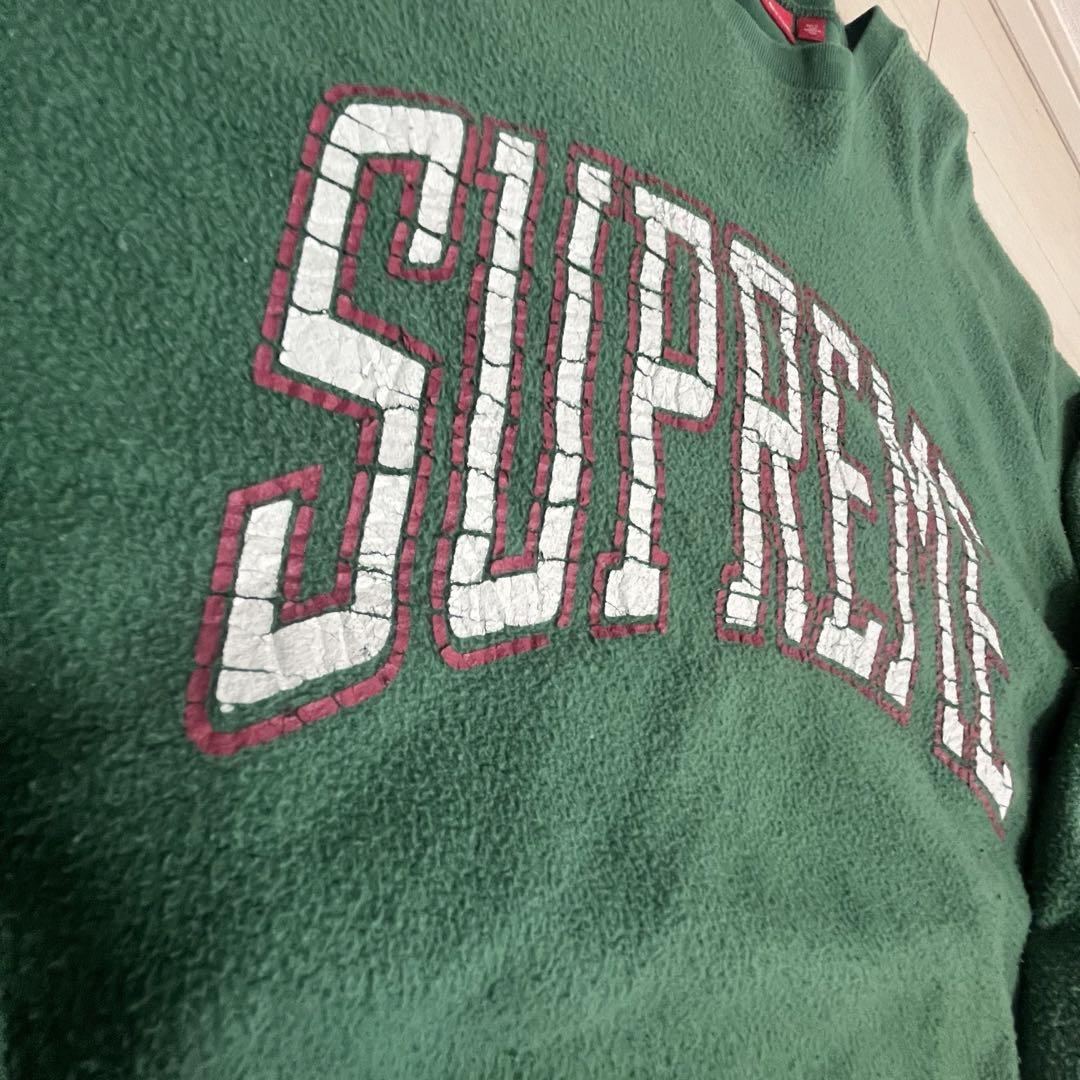 オープンセール 福袋 Supreme シュプリーム クラックプリント スウェットシャツ グリーン トップス