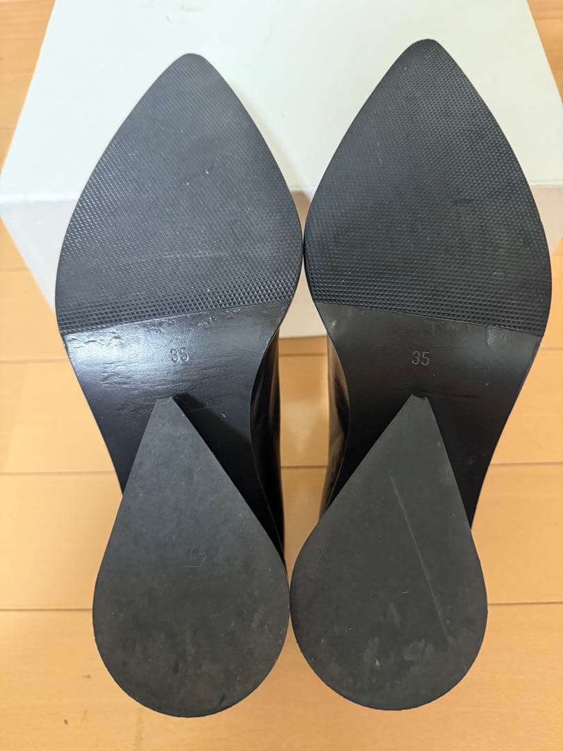 ジルサンダーJILSANDERパンプス　35 ヒール　ブラック　ポインテッドトゥ