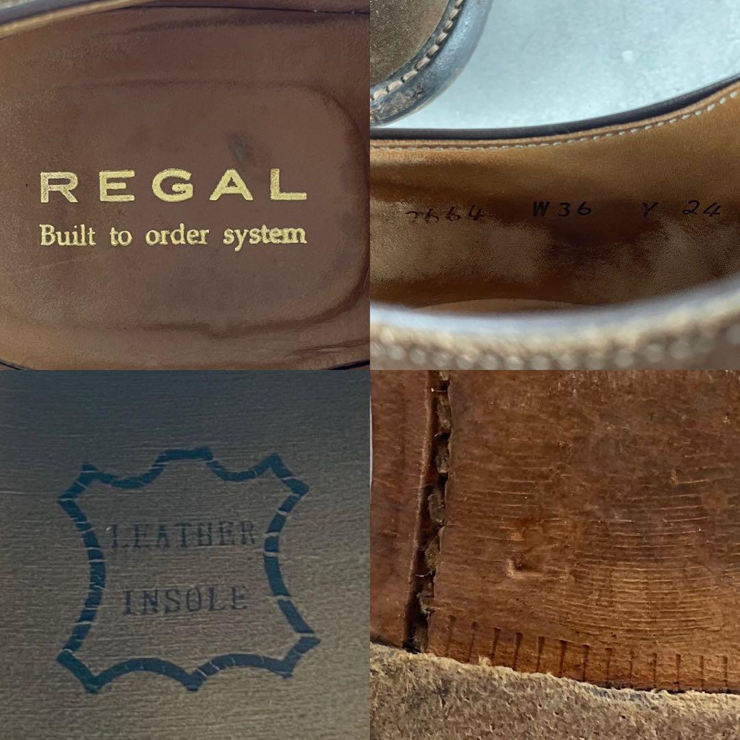 REGAL リーガル グラッドハンド メンズ レザー サドルシューズ 白×茶