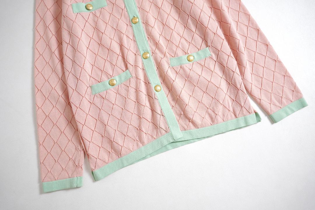 大学 兄弟割引 275u*美品 アナイ ANAYI プレイドパターンバイカラー カーディガン トップス