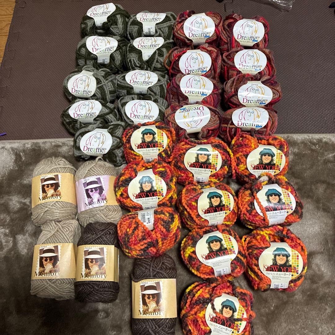 ‼️新品未使用品‼️ 毛糸　オリムパス　ジョンレノン　メモリー　33個セット
