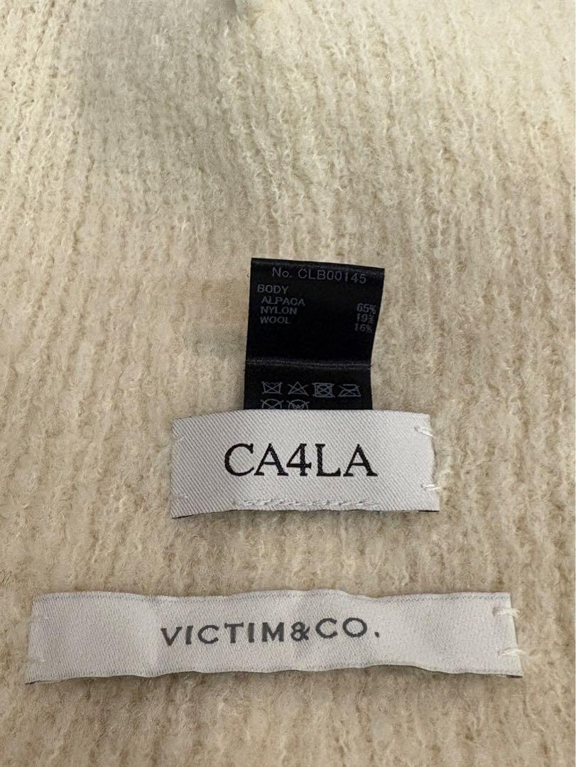 VICTIM × CA4LA ビッグニットキャップ ホワイト ニット帽