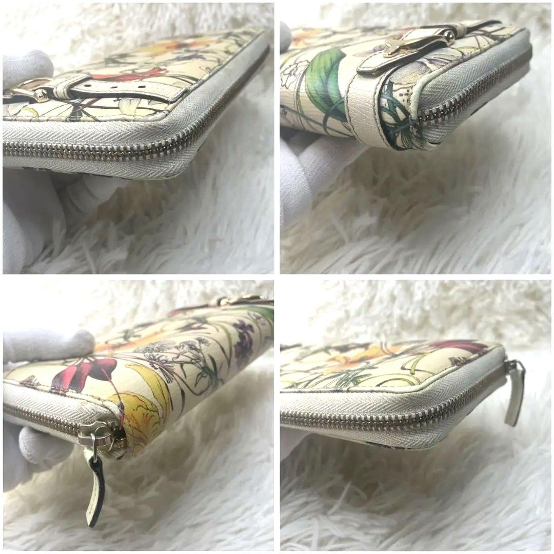 ✨美品✨GUCCI 長財布 フローラ ラウンドファスナー ゴールド金具 ベルト