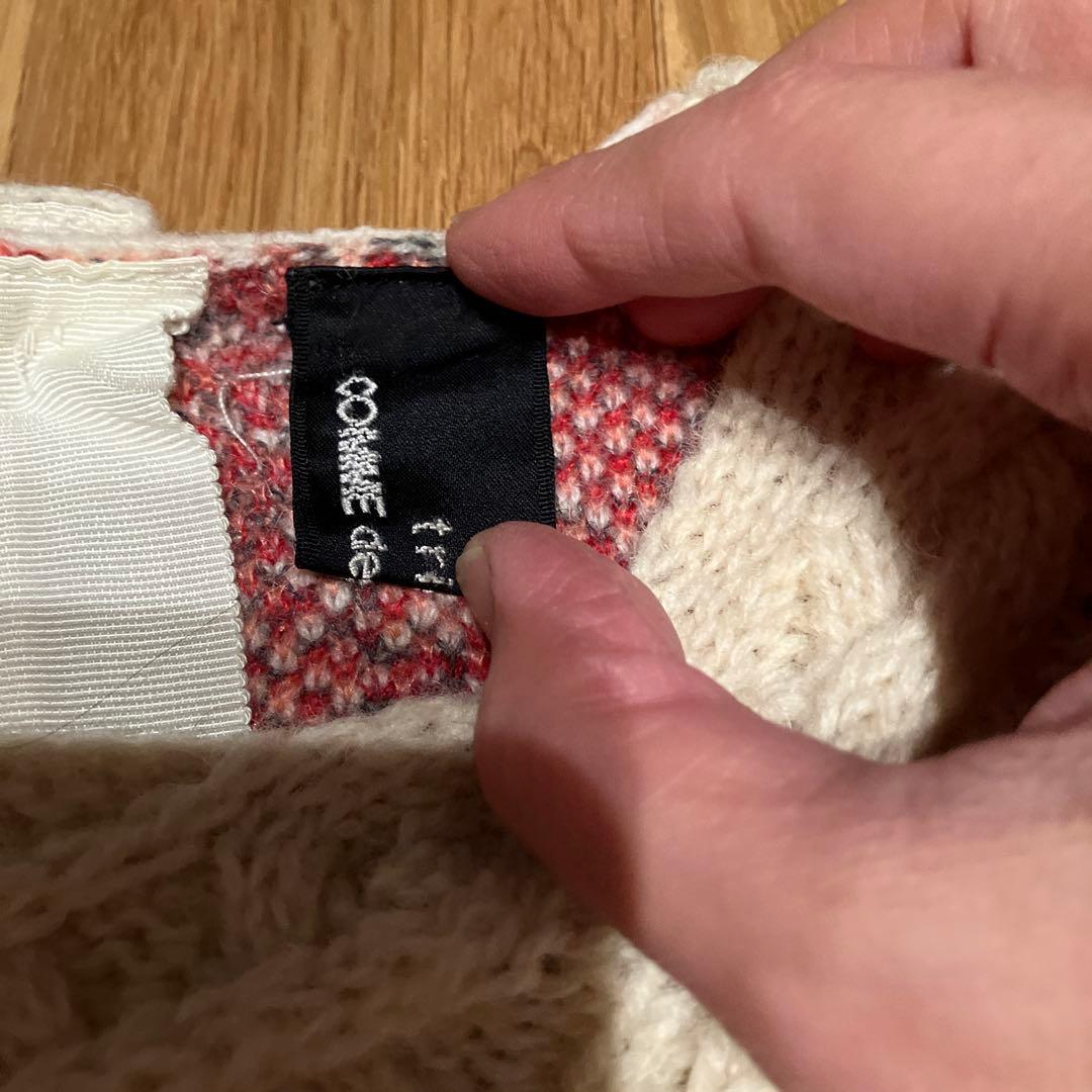 トリココムデギャルソン バッグボタン花柄ニット SサイズS tricot COMME des GARCONS