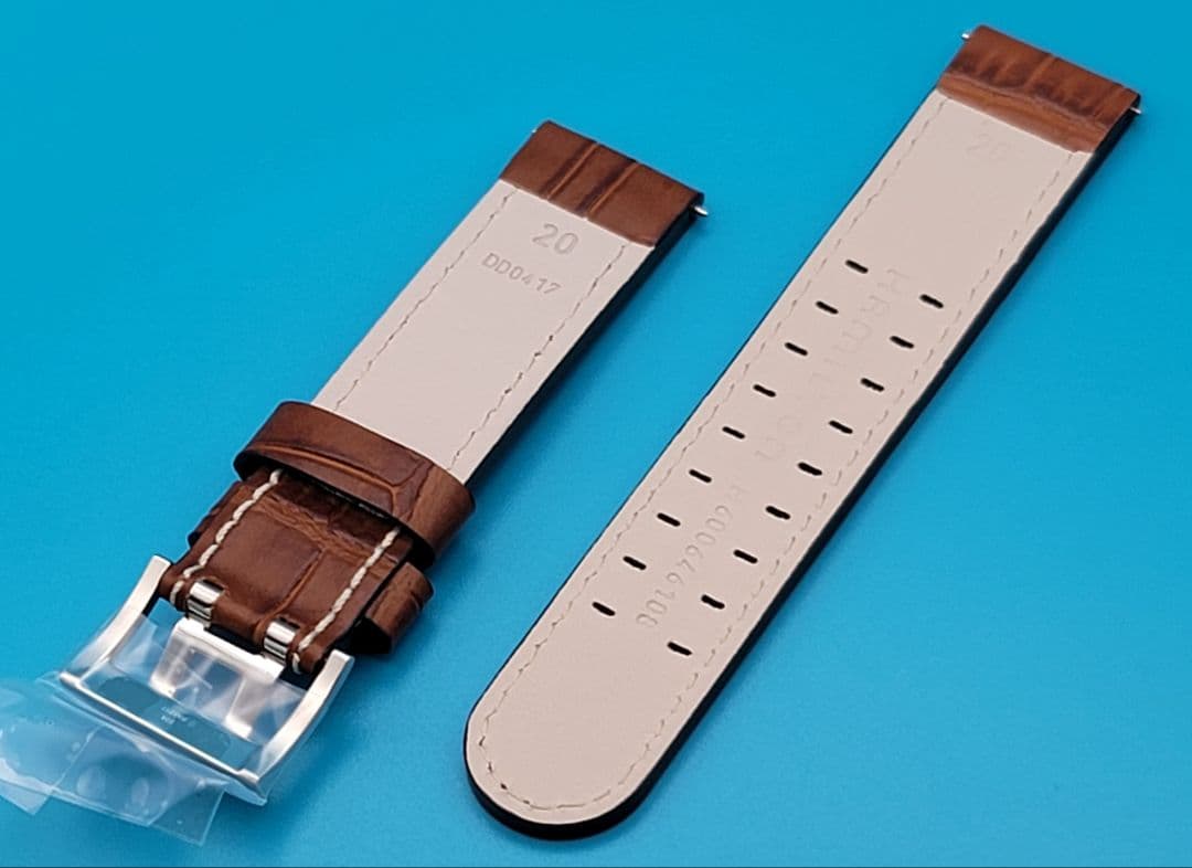 ハミルトン用品②①【未使用】ハミルトン純正ベルト茶20㎜H600646108