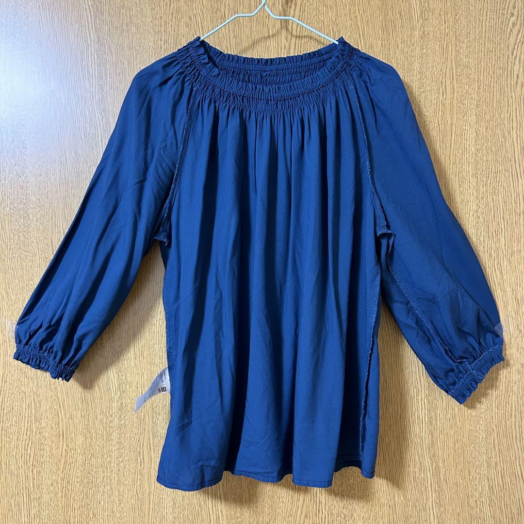 短時間撮影着用1回UNIQLOネイビーブラウス140 画像10