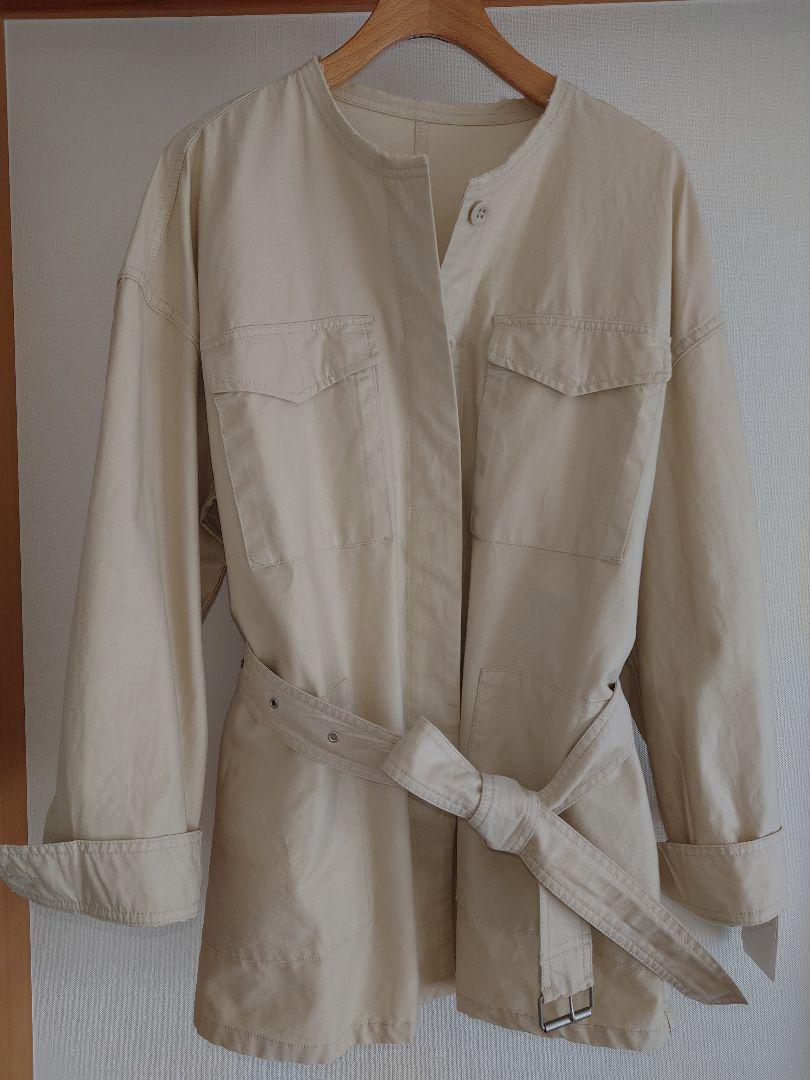 【新品未使用】Spick&Span ベルテッドミリタリージャケット ベージュ