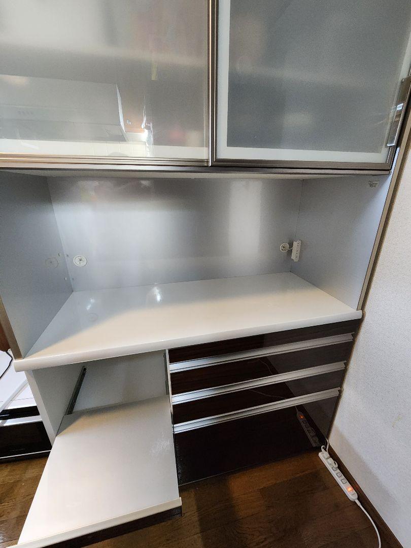 Mii様専用】120cm幅キッチンボード 食器棚 ブラウン木目-