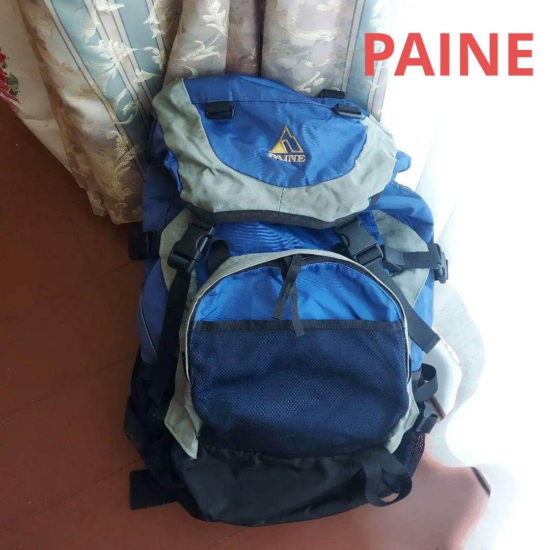 美品PAINE アウトドアリュック 青/黒