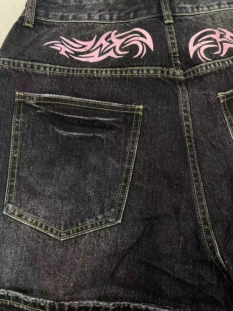 Jaded London デニム バギー ピンク - メルカリ