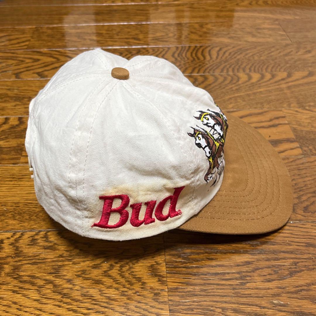 売れ筋がひ新作！ 90s USA製 Budweiser バドワイザー キャップ 刺繍ロゴ 企業 帽子