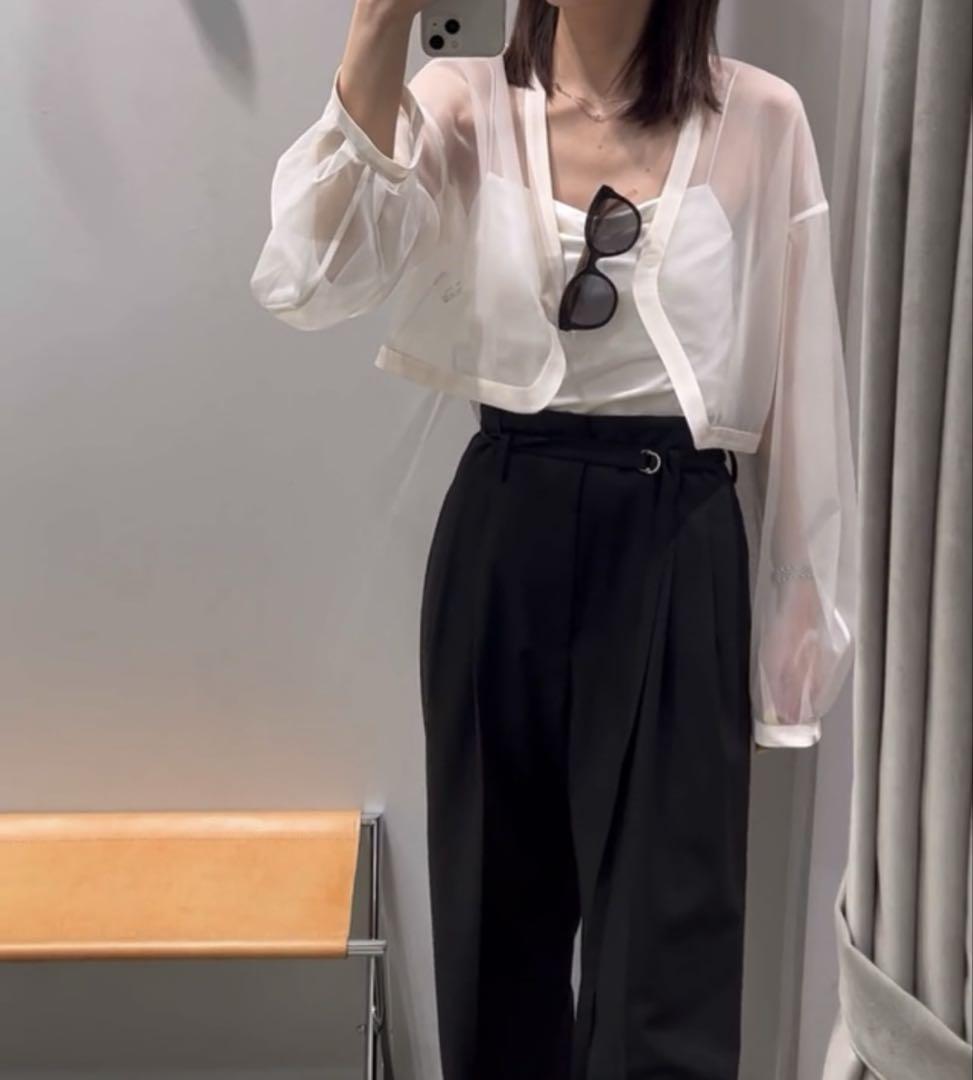 新品タグ付き✨イウエンマトフ　24SS　オーガンジーショートジャケット　ホワイト AEWEN MATOPH オーガンジー ショートジャケット - メルカリ