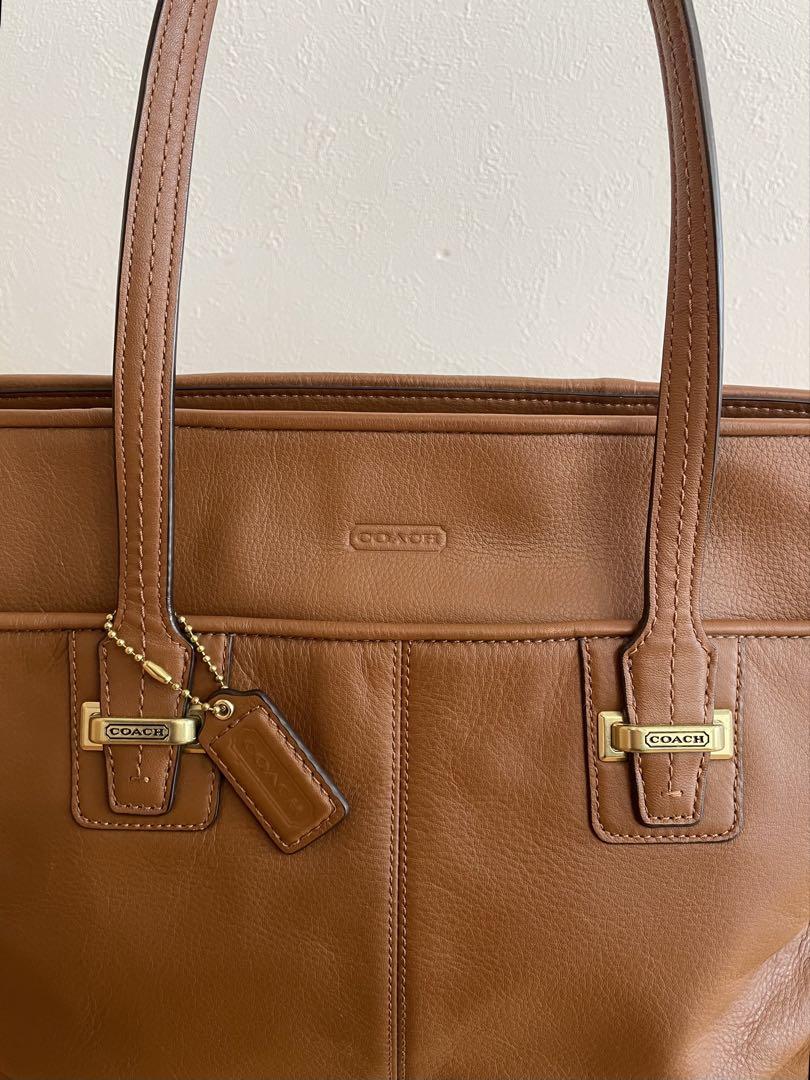 COACH ブラウンレザー ビジネスバッグ
