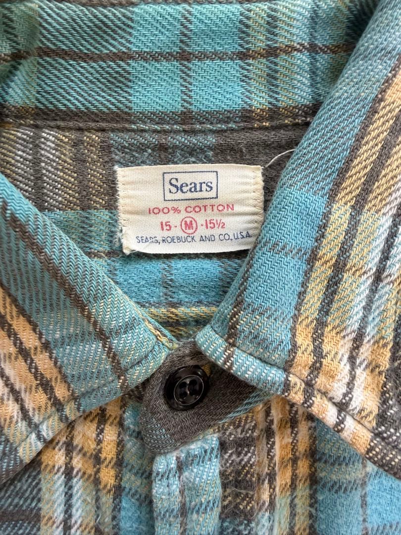 トップス 60s sears flannel shirt