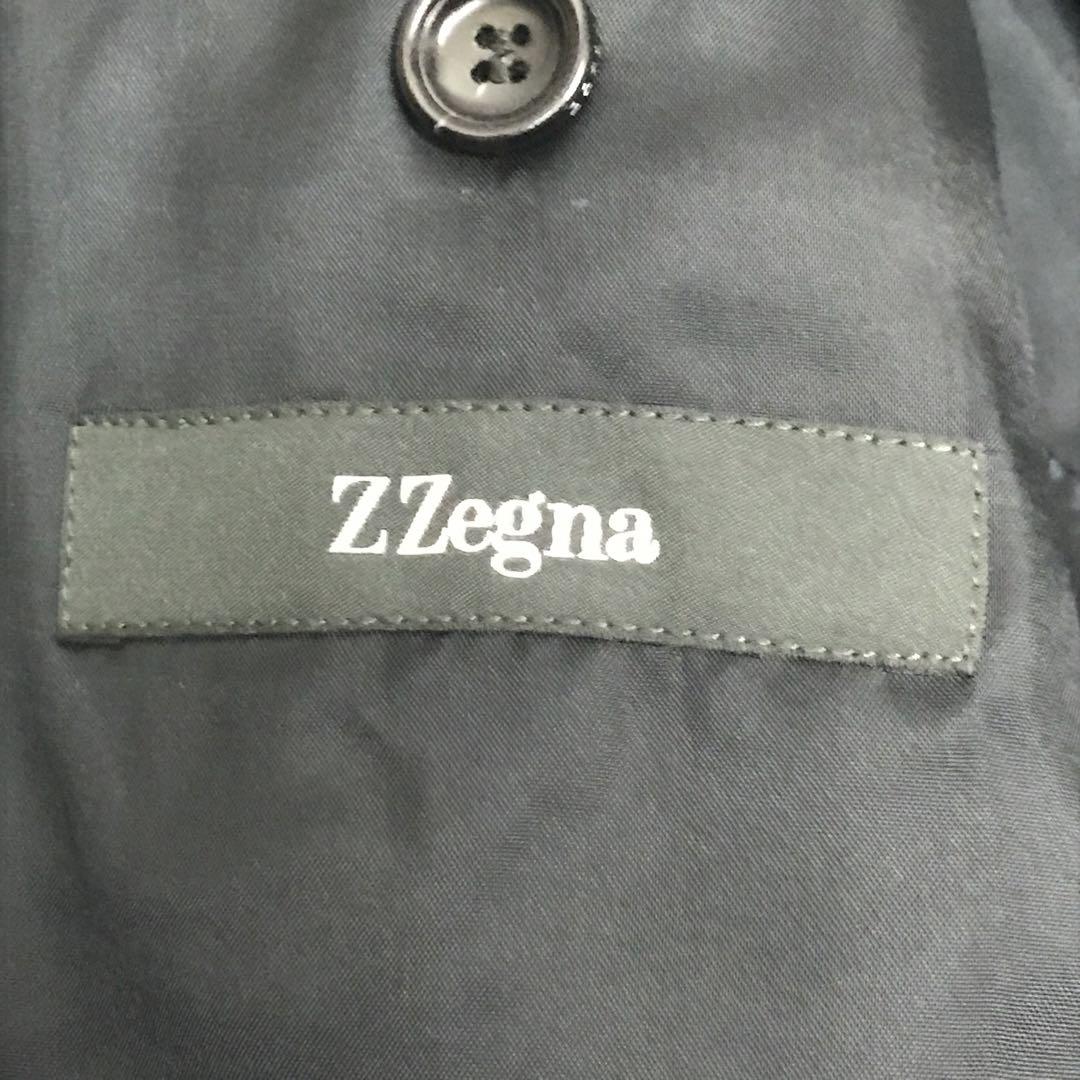 （48）ZZegna テーラードジャケット 綿 総裏 ブラック 50 L