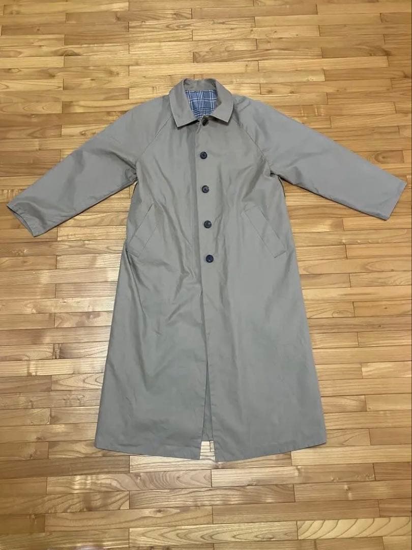 【日本製】【美品】ナノユニバース　トレンチコート チェック裏地　サイズ38