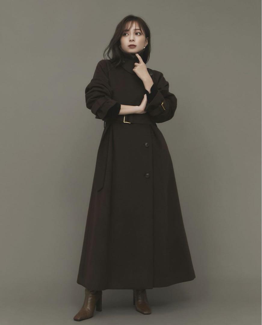 ウールロングトレンチコート2021AW