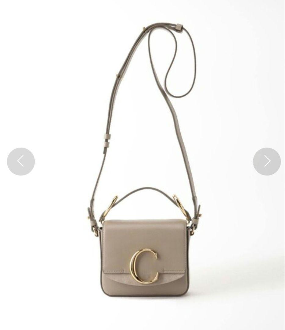 大型セールや時期 Chloe クロエ C メルカリ - ショルダーバッグ バッグ MINI SQUARE バッグ