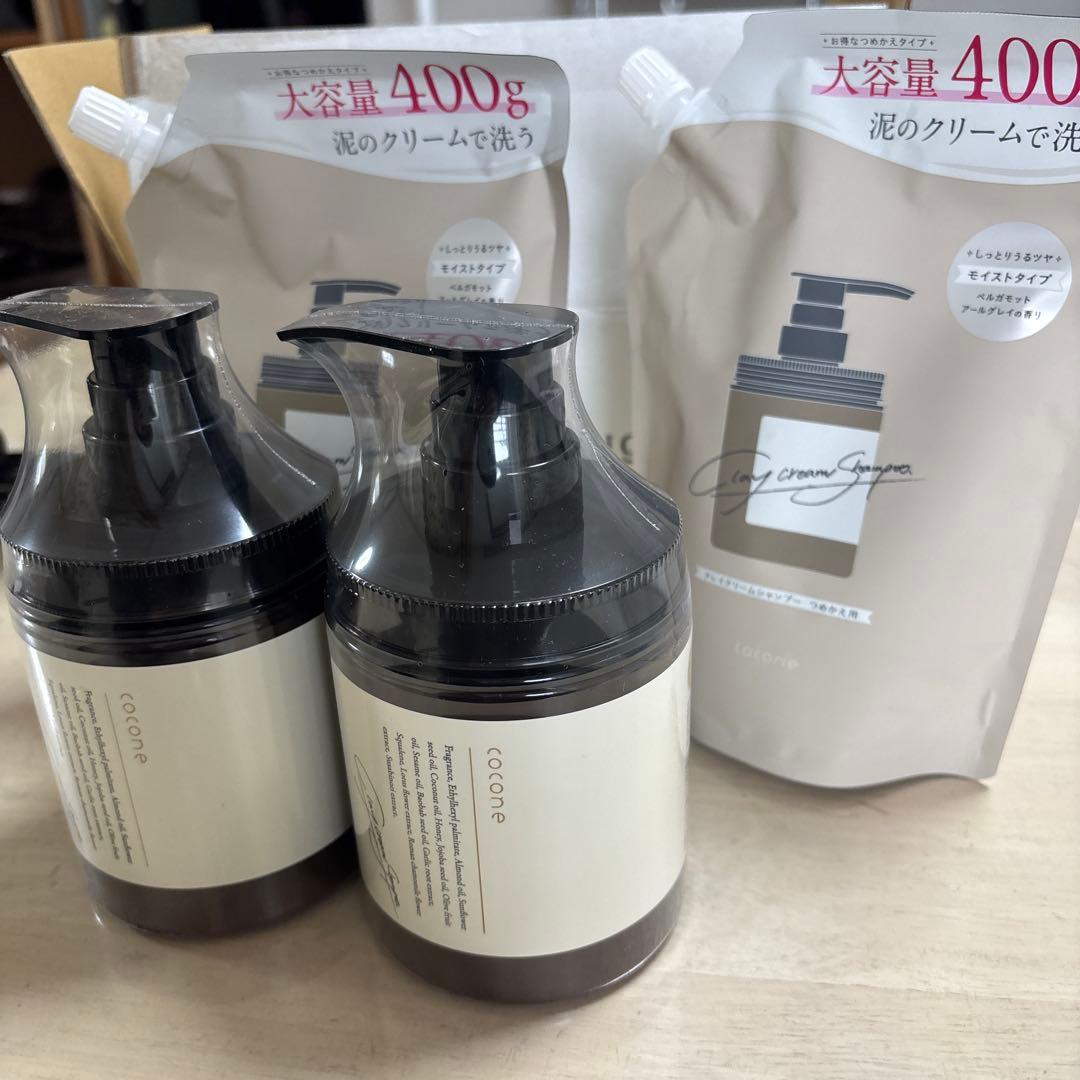 cocone クレイクリームシャンプー 400g モイスト