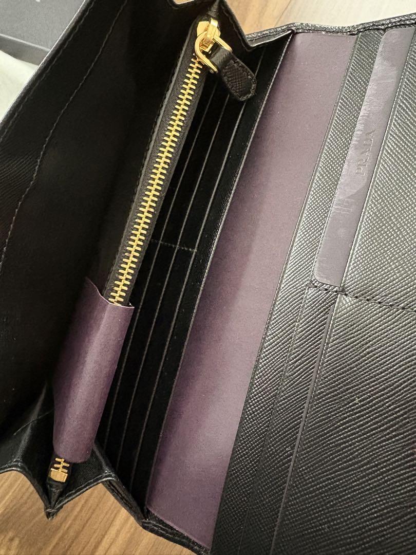 PRADA サフィアーノレザー 長財布 ブラック