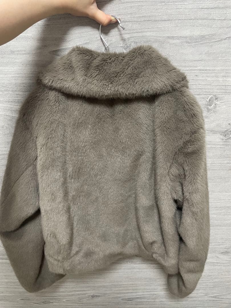 FRAY I.D フレイアイディー ECOPEL ファーコート グレー 襟付き FRAY I.D フレイアイディー ECOPEL ファーコート グレー 襟付き