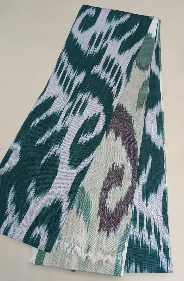 No.1755アドラス絣綿 半幅帯 兵児帯ハンドメイド