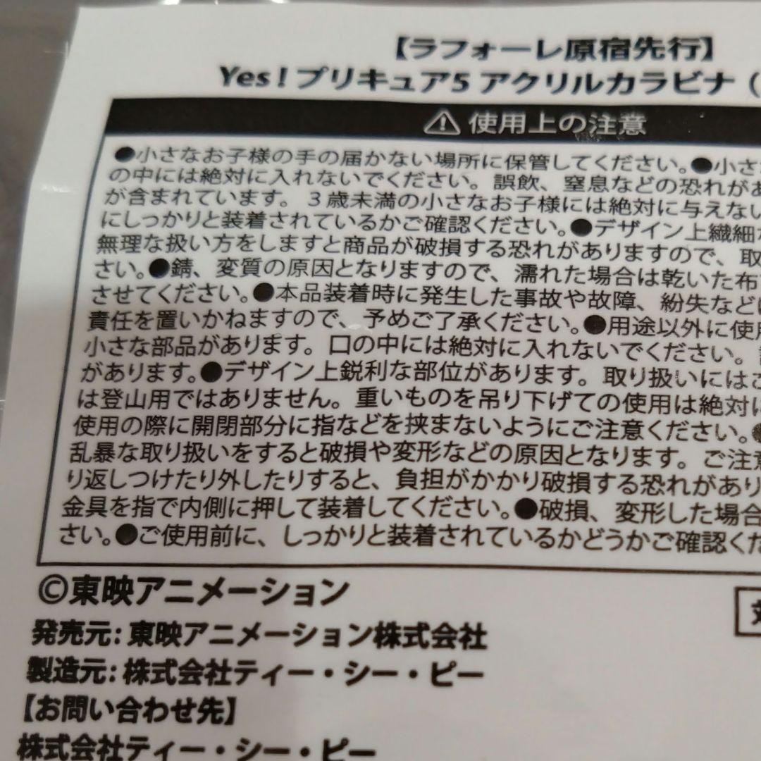 Yes！プリキュア5】キーホルダー付きアクリルカラビナ（キュア