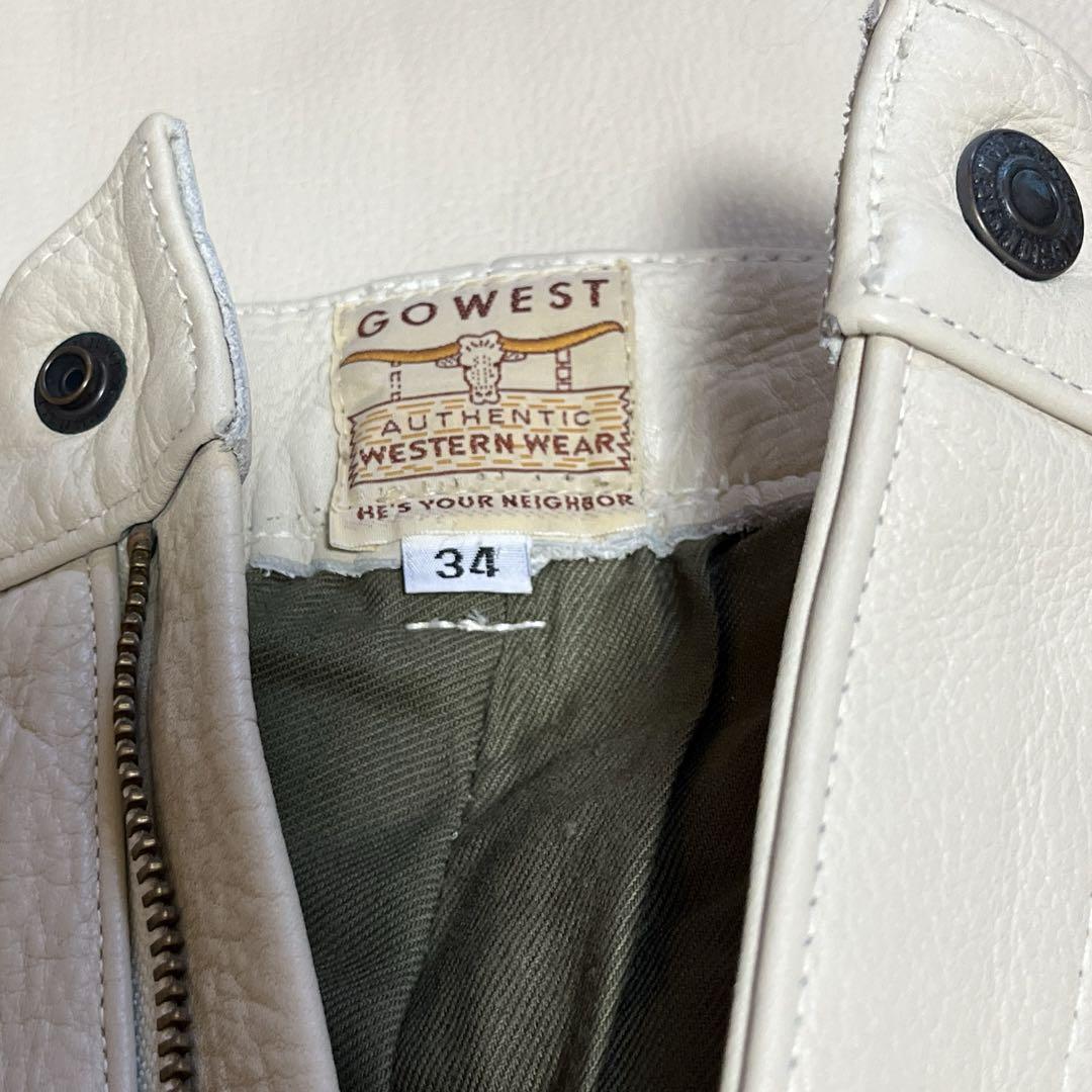 GOWEST レザーパンツ 革パンツ 34