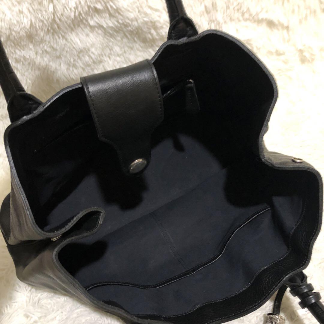 未使用級✨サマンサキングズ レザー　トートバッグ　 ブラック　メンズ 未使用級✨サマンサキングズ レザー トートバッグ ブラック