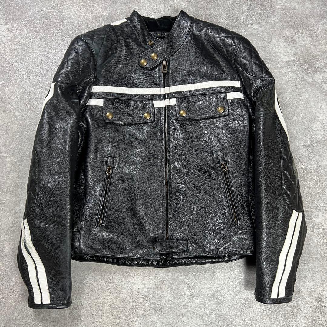 ベルスタッフ レザー ライダースジャケット ブラック 牛革 XLXL LL BELSTAFF