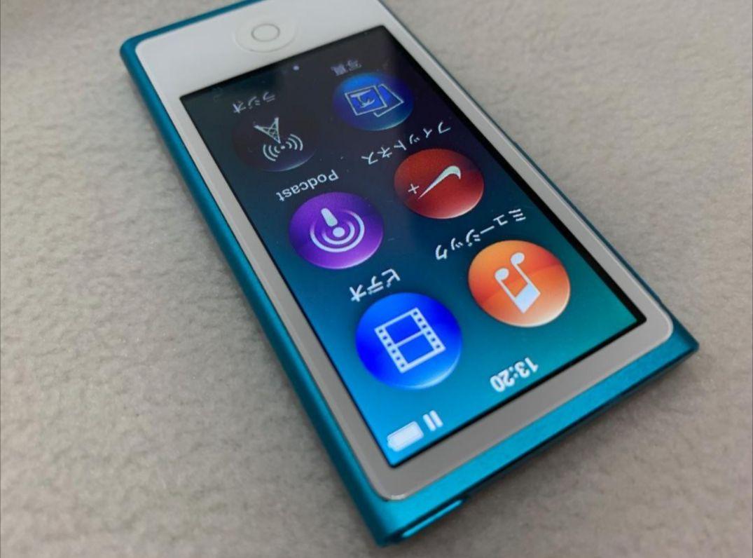 美品 Apple iPod nano 第7世代 16GB ブルー・メタリック