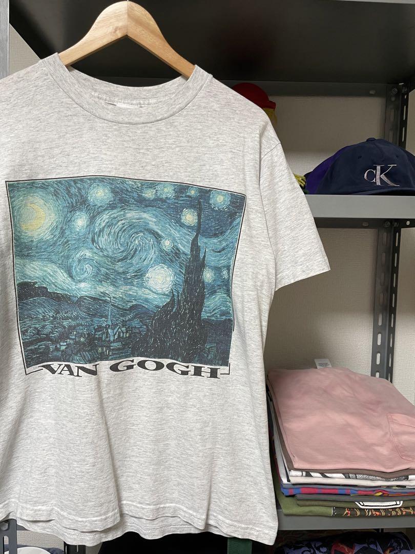 90s ゴッホ 星月夜 アート Tシャツ Vincent van gogh