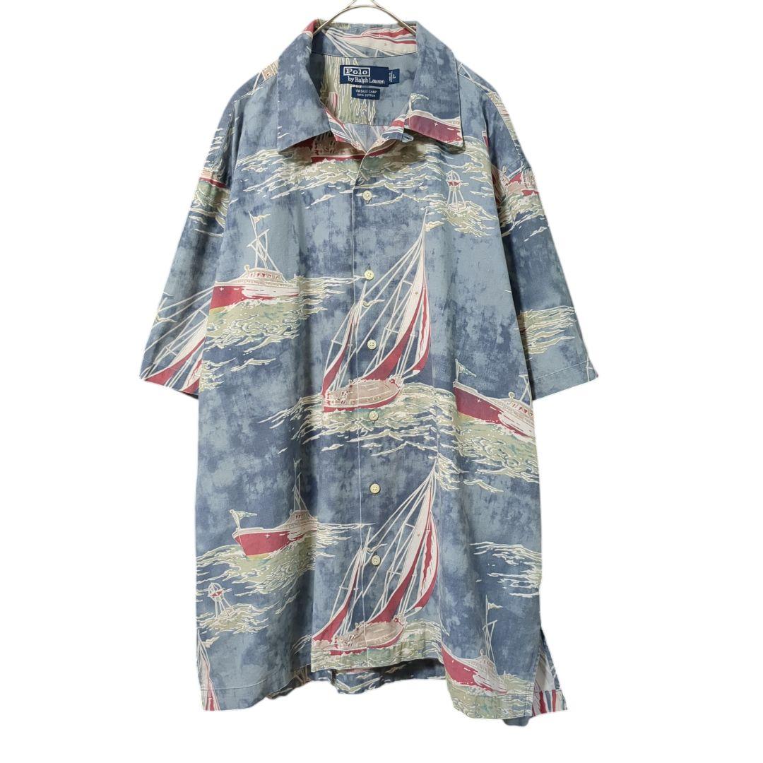 ラルフローレン Vintage Camp オープンカラーシャツ L