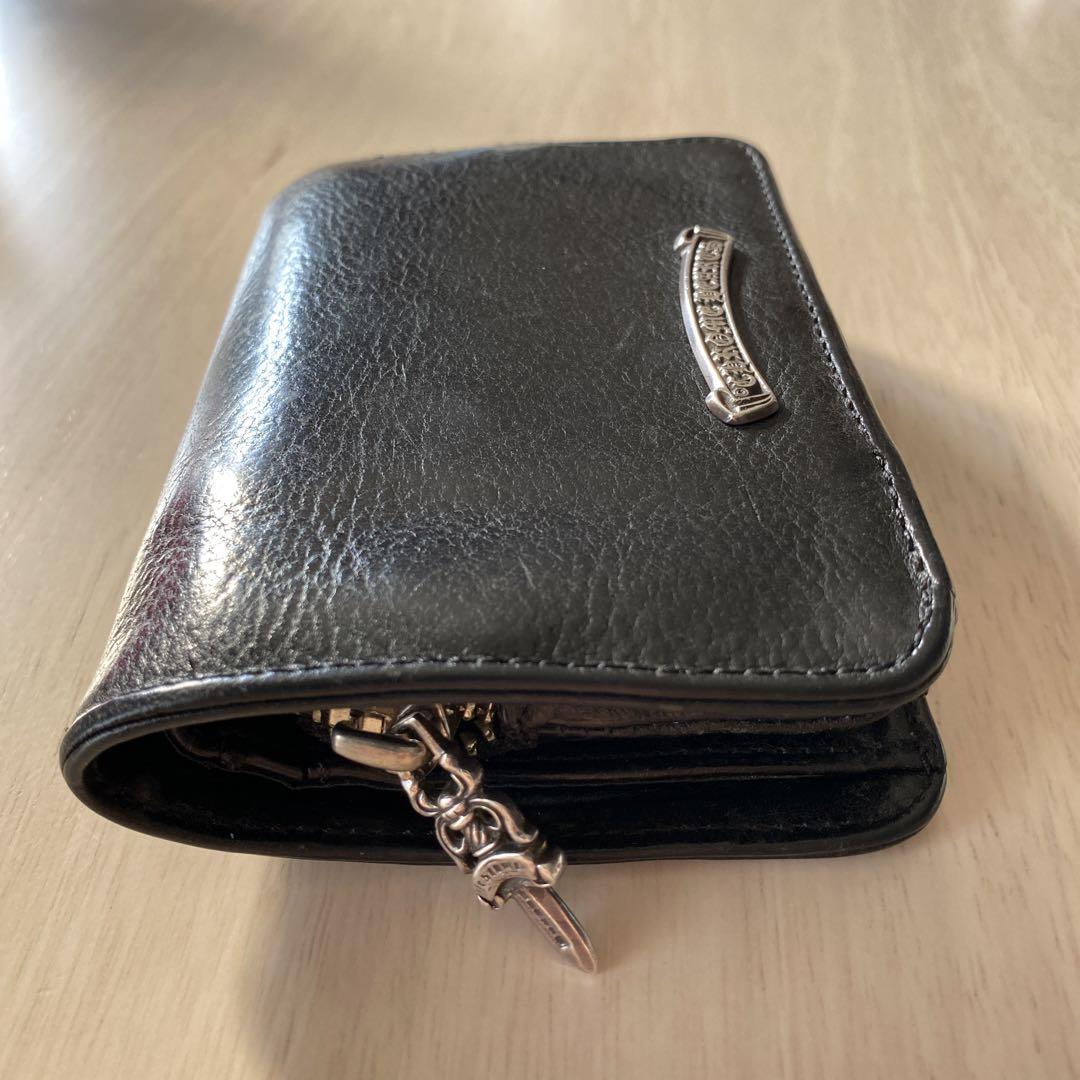 CHROME HEARTS ジョーイ 黒 レザー 二つ折り財布