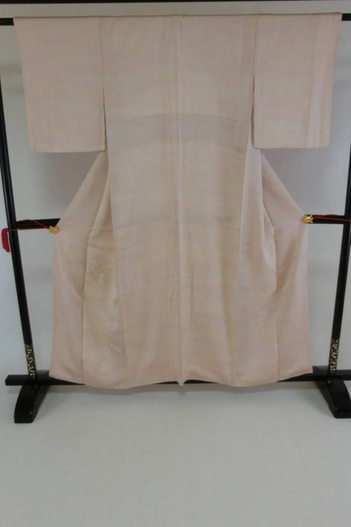 訪問着 未使用 京友禅 染め分け 袷 鳥 波 花 丹後ちりめん 美品