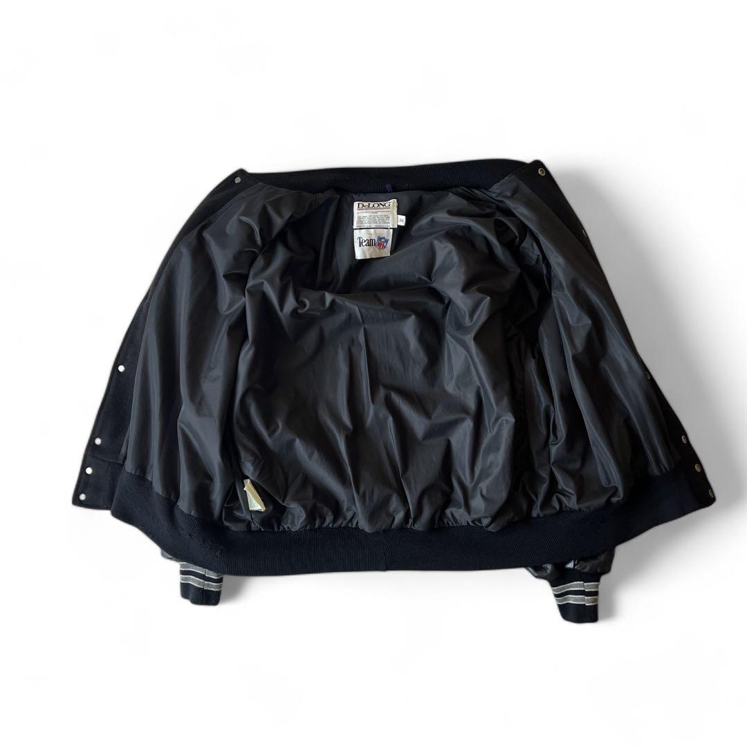 80s Raiders DeLONG レザー スタジアムジャケット XXXL