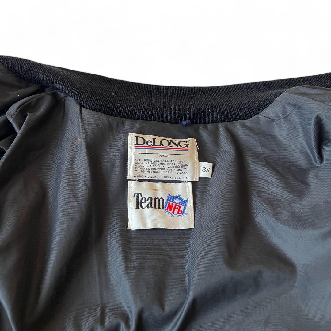 80s Raiders DeLONG レザー スタジアムジャケット XXXL