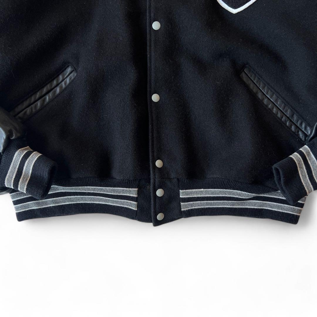 80s Raiders DeLONG レザー スタジアムジャケット XXXL