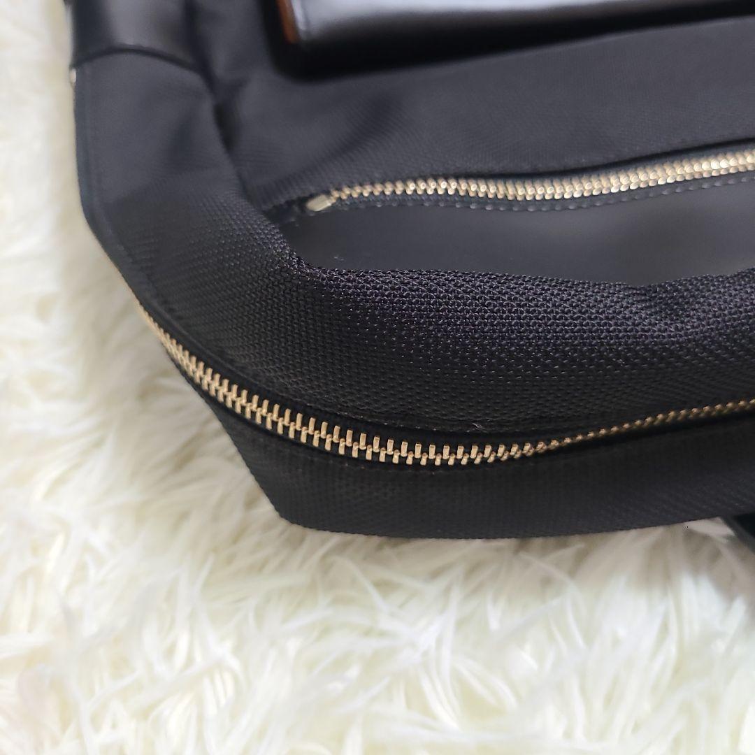 【美品 現行】ポールスミス リュック マルチストライプ レザー ナイロン BK ポールスミス リュックサック バックパック ネイビー マルチ