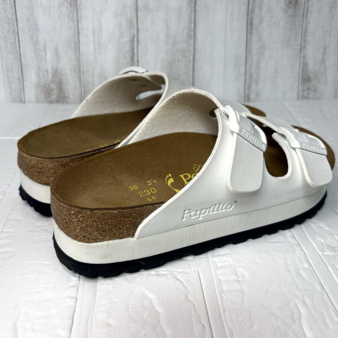 【美品】BIRKENSTOCK★アリゾナ　厚底　ホワイト　サンダル
