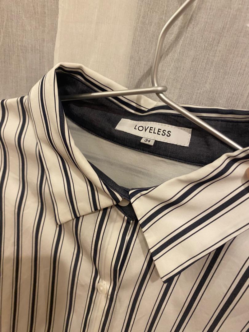 LOVELESS シャツストライプワンピース