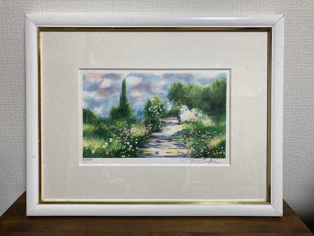 額装　額絵　風景画　サインあり Yahoo!オークション - 前ダ 【油彩画】風景画 自然画 サイン入り
