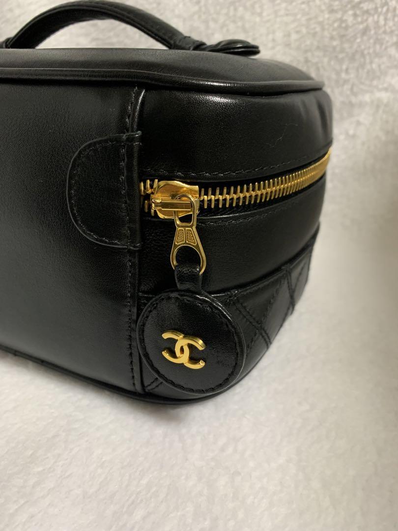 極美品 CHANEL　シャネル　バニティバッグ ラムスキン ビコローレ 黒 シャネル CHANEL ビコローレ バニティ バッグ ラムスキン